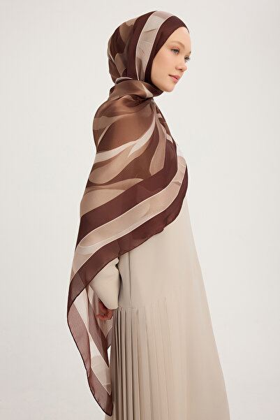 ipekistanbul Aurora Patterned Fringe Shawl - Göksel Gelgit - Burgundy