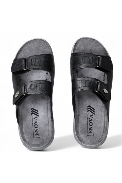 Enova Stylish and Comfortable Men's Slippers – Orthopedic Sole-Grey