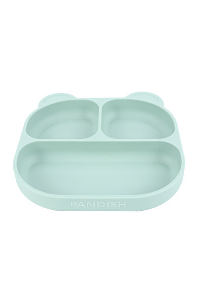 pandish Vakum Tabanlı Silikon Mama Tabağı Minty Greeny