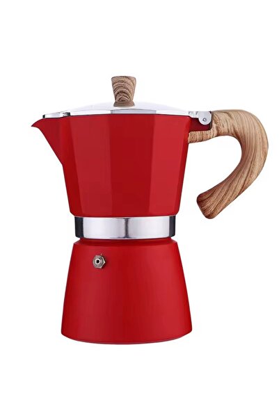 LUXURY 300ml Moka pot for Italian espresso making, made of rust-resistant aluminum. High safety valve.