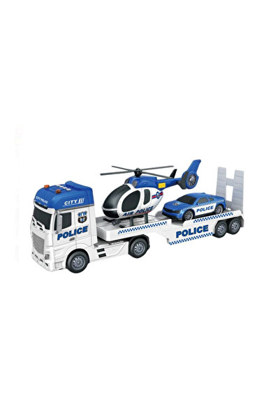 Lumi LUXURY Camion de Politie cu Elicopter si Masina Sunet si Lumini +3 ani