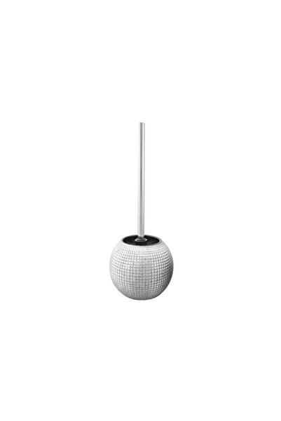 SEPIO Toilet brush with ceramic holder, silver,