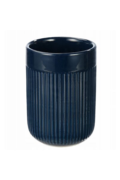 SEPIO Toothbrush holder, paintbrushes, ceramic, navy blue,