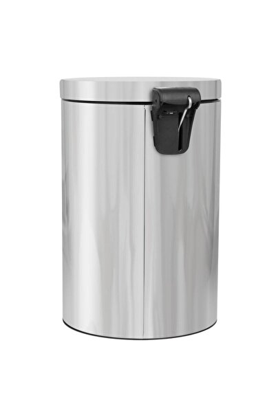 Powerx Trash can with pedal and soft close lid, capacity 12 liters, gray,