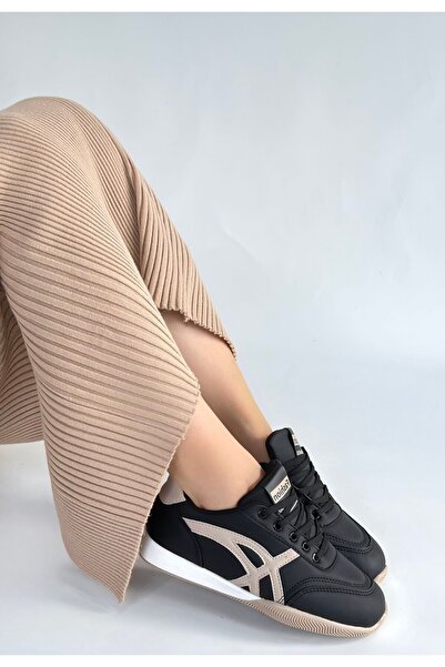 Zerenyus Zlay Premium Black Beige Lace-Up Comfortable Sports Shoes