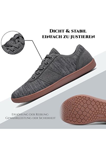 Meik Mangni Mangni barefoot sneakers, unisex, minimalist, light gray, size 38 EU