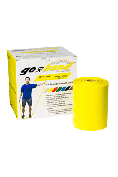 Cando حزام تمارين المقاومة Go-Band باللون الأصفر (x light) 45.7 متر -10-6421