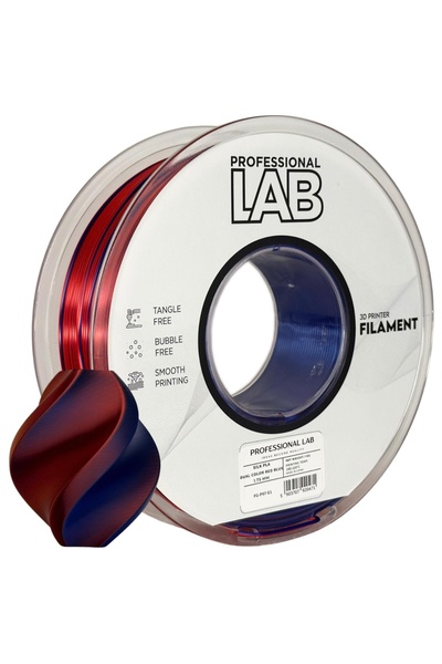 Professional LAB Professional Filament LAB Silk PLA Dual Color Red Blue 1.75 mm 1 kg