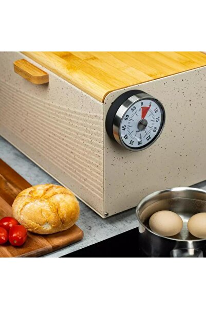 Kinghoff Stainless steel kitchen timer, round, 78.5x32 mm