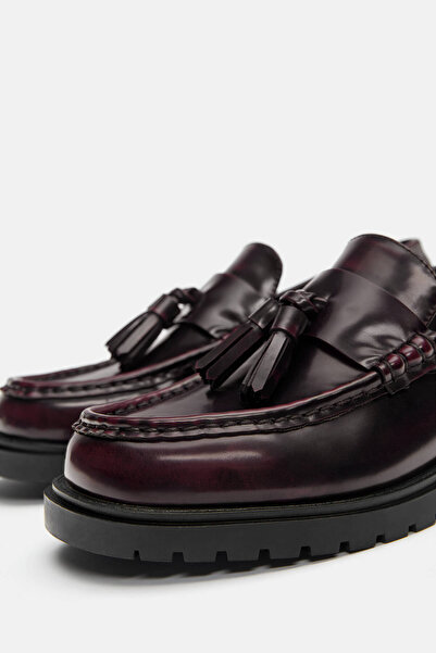 Pull & Bear Hacimli püsküllü makosen ayakkabı