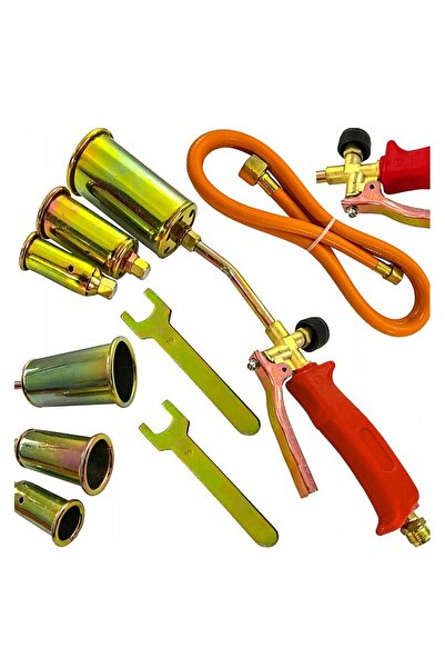 VERKE Arzator universal cu 3 duze, pentru ardere si incalzire, furtun 1.5 metri,