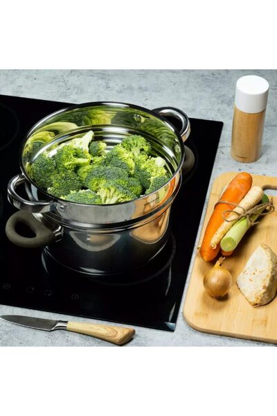 Klausberg Stainless steel steaming sieve 24 x 9 cm,