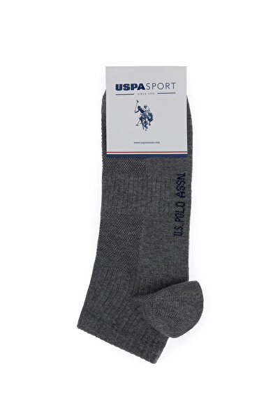 U.S. Polo Assn. Men's Gray Melange Socks 50304242-Vr086