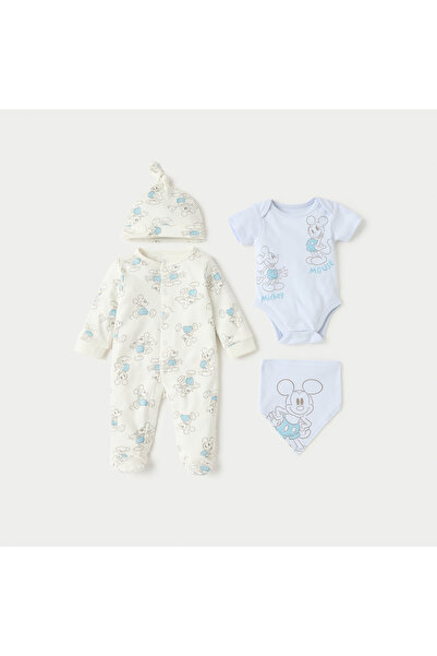Disney Mickey Mouse Print 4-Piece Clothing Set