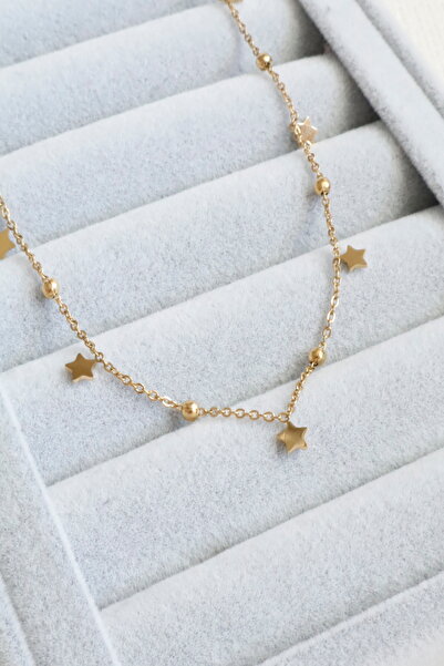 DEMOKAN Women's Steel Anklet Star Anklet Non-Tarnish Anklet