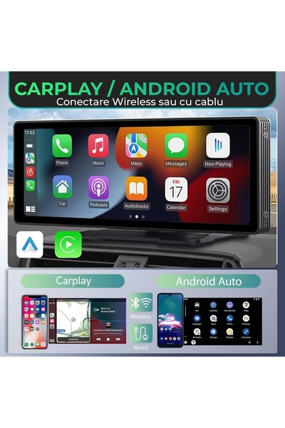 Timebox Auto Navigation 10.26" IPS, Wireless CarPlay/Android Auto, 12-LED Rear Cam, USB2.0, BT5.0
