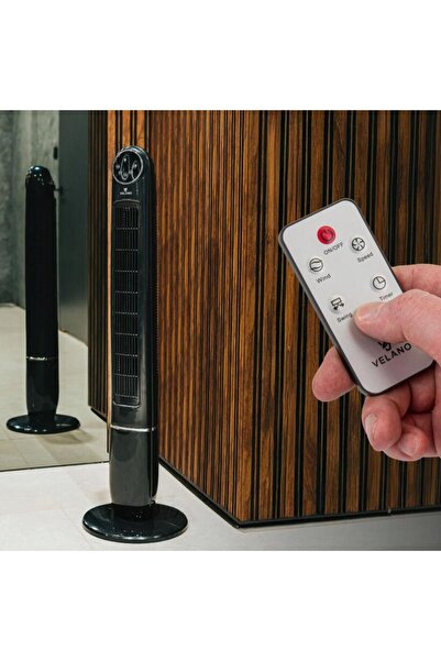 Powermat Tower fan, elegant design, timer, 3 speeds, 60 W, Velano