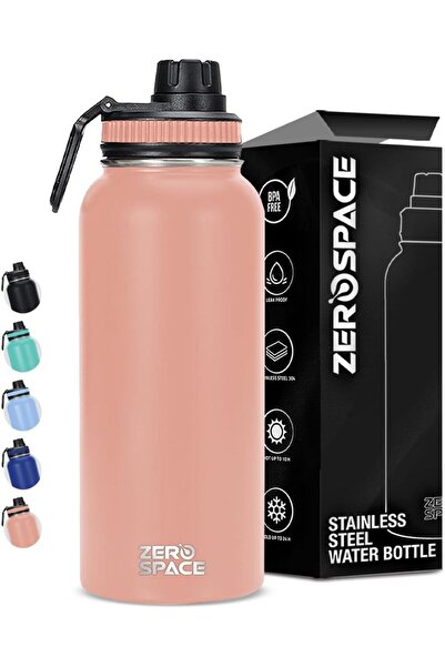 Generic ZeroSpace Stainless Steel Water Bottle 1L (32oz) Double Wall Vacuum Insulated - Pink