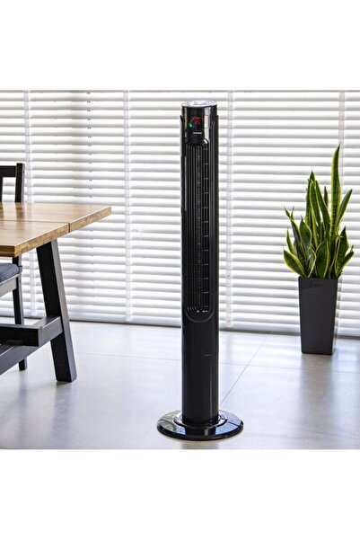 Klausberg Column fan with remote control, black, 120 cm,