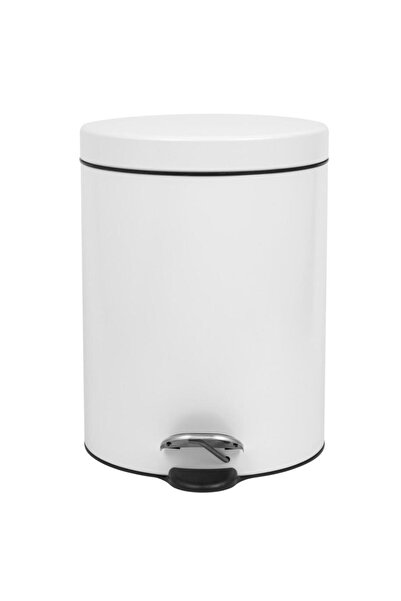Powerx Pedal bin, 5 liter capacity, fireproof insert, white,