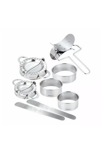 Kinghoff Set of 8 stainless steel utensils for preparing dumplings, ravioli,