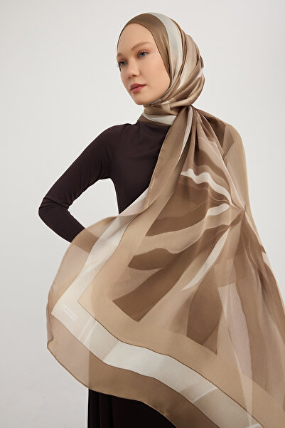 ipekistanbul Aurora Patterned Janjan Shawl - Heavenly Tide - Mink