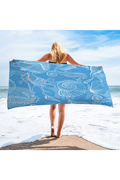 DOMEET Beach Towel, 150*70cm Microfiber Lightweight Thin Beach Towel for Adults Kids,Sand Free Quick Dry Su