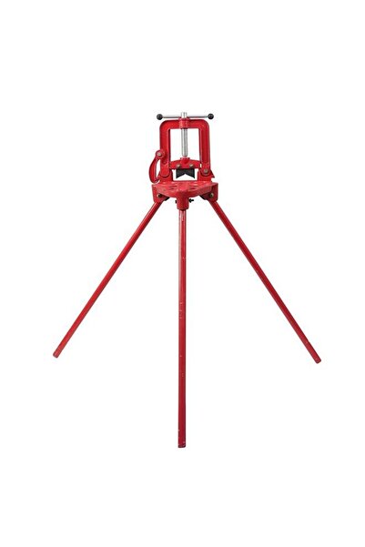 Lawazim Heavy-Duty Tri-Stand Pipe Vise - Adjustable Clamp with T-Handle Grip for Cutting Welding