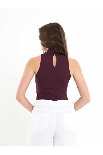 Womengrom Lefon Women's Half High Neck Sleeveless Bodysuit