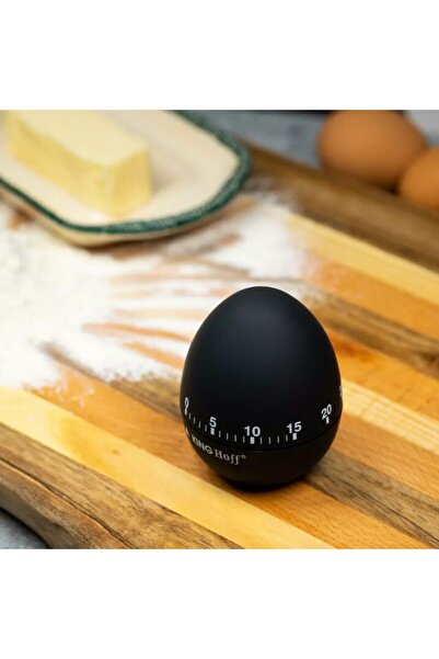 Kinghoff Egg type kitchen timer, 60x75 mm, 60 minutes, black