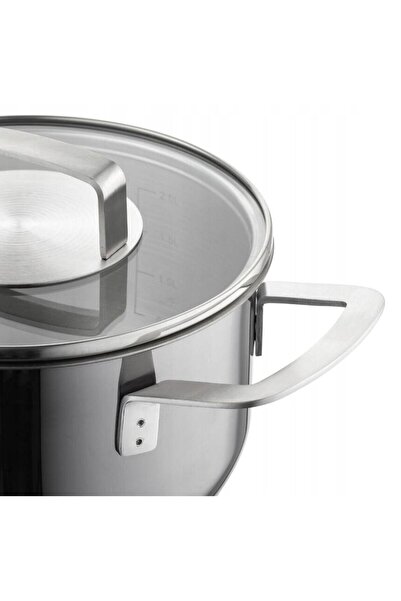 Florentyna Oala cu capac, din inox, parte inferioara cu 5 straturi, diametru 22cm, capacitate 4.1 litri, calita