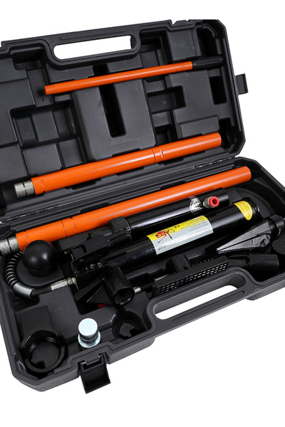 Lawazim 10 Ton Hydraulic Frame Straightener - Heavy-Duty Auto Body Repair Kit with Pump and Heads