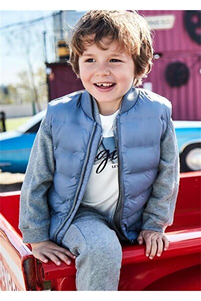 MAYORAL Boy's Collar Detailed Puffer Vest Gray 4346