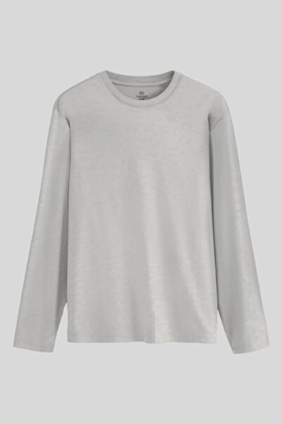 TOMMY LIFE Standard Fit Basic O Neck 3 Pack Black-White-Grey Melange Men's T-Shirt - 87997