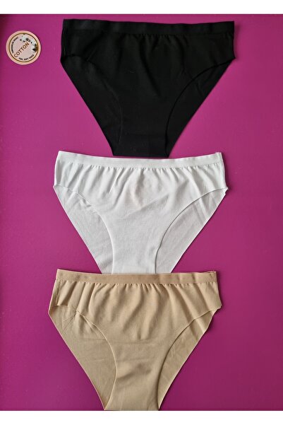 Demirsa Boutique Laser Cut Women's Bikini Panties 3 Pack