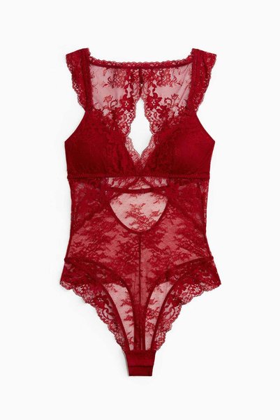 H&M Padded-cup lace thong body
