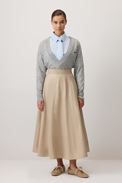 Touché Privé Fluffy Leather Skirt