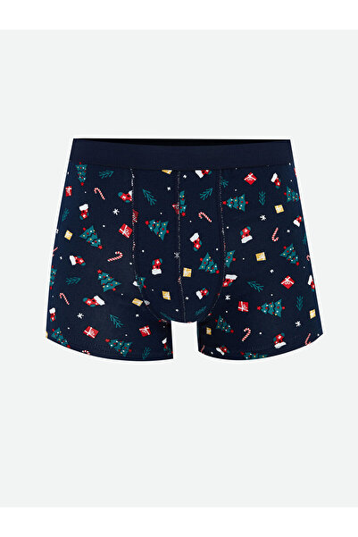 LC Waikiki Vizyon Yeni Sezon Yılbaşı Temalı Pamuklu Esnek Erkek Boxer