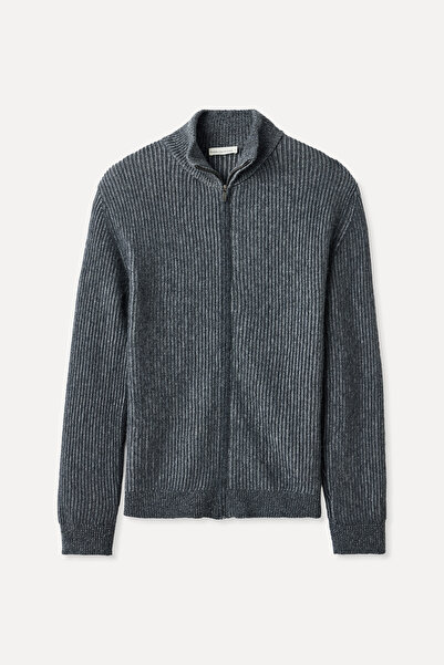 Mudo Stripe Collar Wool Cardigan