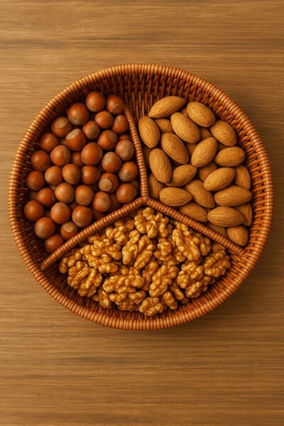 Reoona Triosepet Three-Compartment Natural Presentation Basket