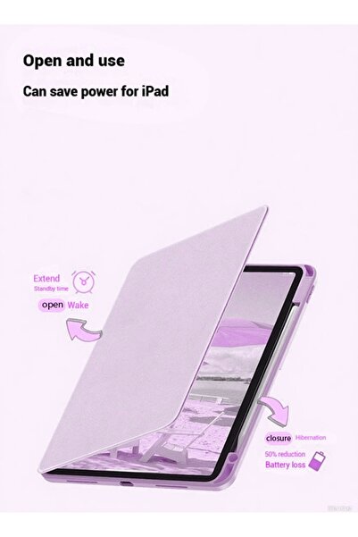 yaqeen iPad Air (M2) & iPad Pro (1st/2nd/3rd/4th) 11 Inch 360°Rotating Protective Case With Pen Slot