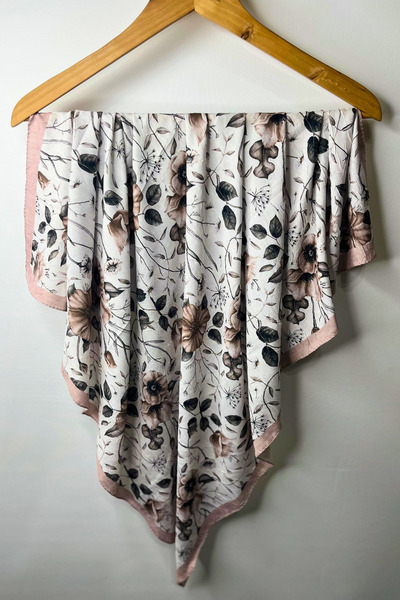 Shalcım Bambu Kraş Eşarp Yaprak Desen Leaf Serisi