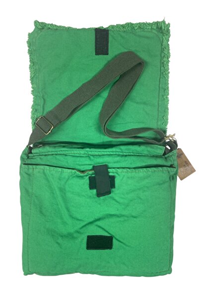 Old Cotton Vintage Casual Medium Size Unisex Daily Crossbody Postman Tablet Bag m 32 cm X 27 cm