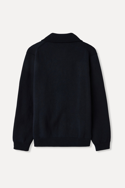 Mudo Stand-Up Collar Double Zipper Cardigan