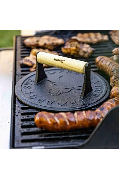 Kinghoff Hamburger meat press, cast iron, 22 cm,