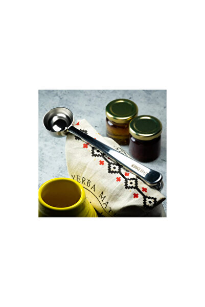 Kinghoff Coffee spoon, with bag sealing clip, stainless steel,