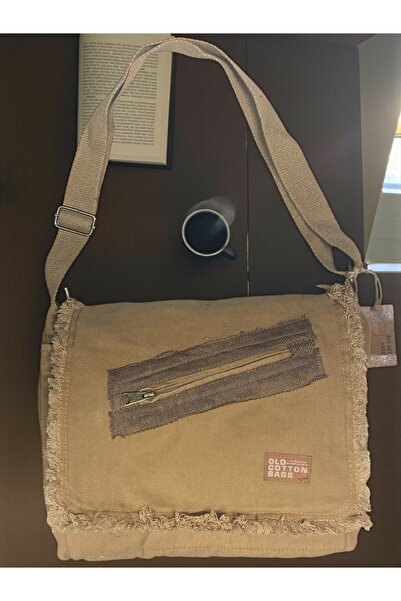 Old Cotton Vintage Casual Medium Size Unisex Daily Crossbody Postman Tablet Bag m 32 cm X 27 cm