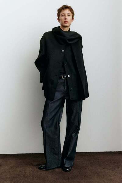 H&M معطف مصنوع يدويًا من مزيج الصوف