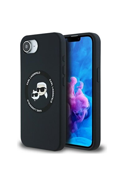 Karl Lagerfeld Carcasă pentru iPhone 16e, silicon MagSafe, neagră