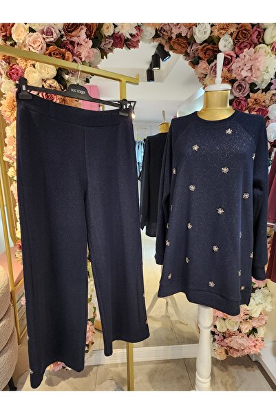 FUAT GÜRSEN طقم فوات غورشن المكون من قطعتين باللون الأزرق الداكن للنساء